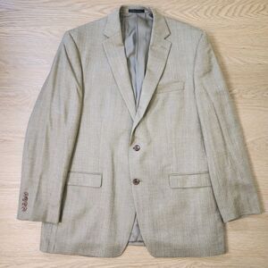 Ralph Lauren Mens Blazer 46 Long Brown Silk Wool 2 Button Sport Coat Lighweight